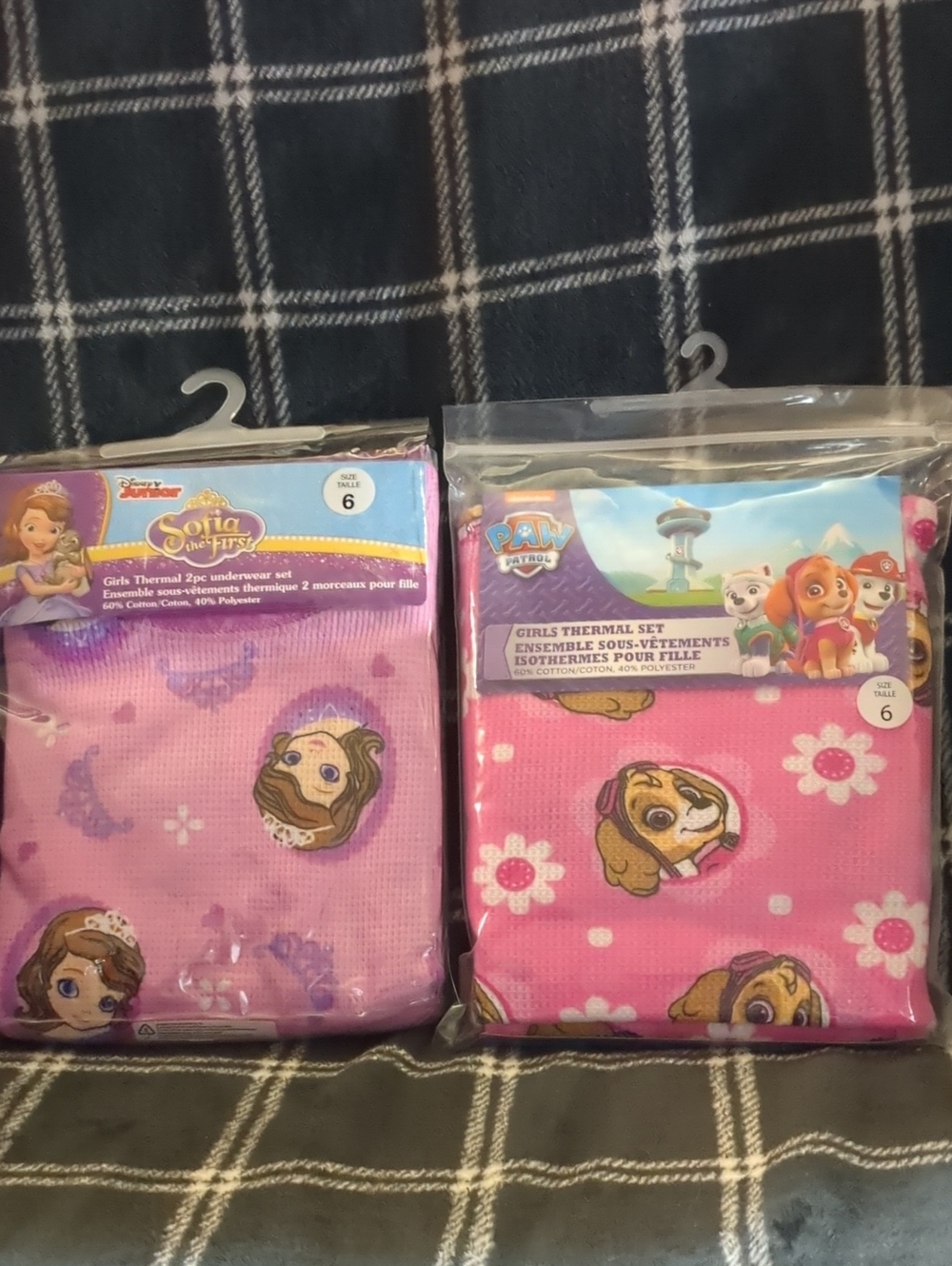 Two Girls Thermal Set - Pink - Disney And Paw Patrol